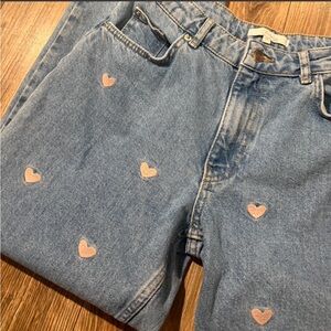 Glo Fashion Embroidered Hearts Jeans